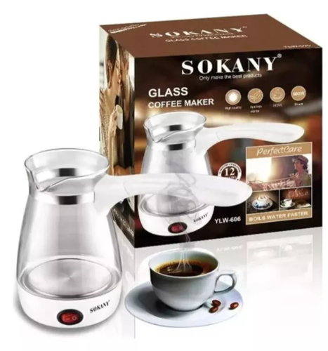 Cafetera turca de vidrio Sokany